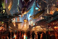 восхождение юпитер jupiter ascending (2015). пирамиды арт sci fi. обои на пк. Sci fi adventure. космос исследователи фантастика.