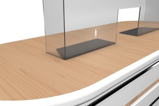 стойка администратора с защитным стеклом. экран под защитой. защитный экран на джокерной трубе. экран под блок кондиционера из пэт 900х450мм. защитный экран covid 19.