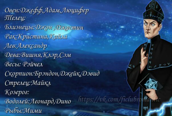 Знаки зодиака персонажей клуба романтики. Юрий персидский анкета